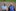Finden das Banner trotz des kritischen Blicks sehr schön: Joschi Große und Ede Noreikat