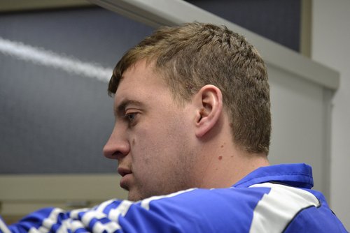 Carsten Fricke bei der Ansprache vor dem ersten Spiel Carsten Fricke bei der Ansprache vor dem ersten Spiel