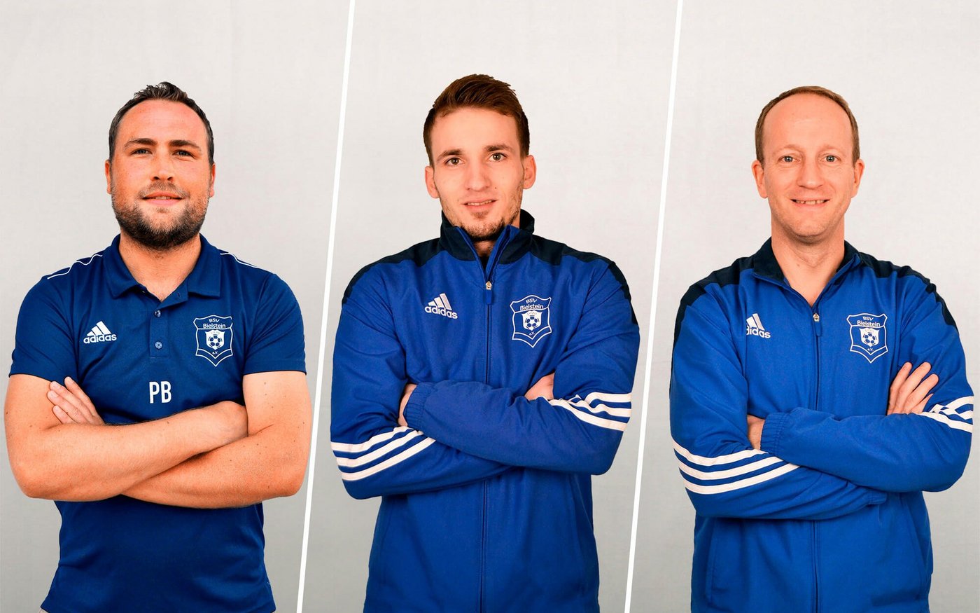 Patrick Berger (1.v.l.) ist der neue starke Mann der Dritten Herren, ihm zur Seite stehen Sandro Gereke (2.v.l.) und Alexander Moog (3.v.l.)