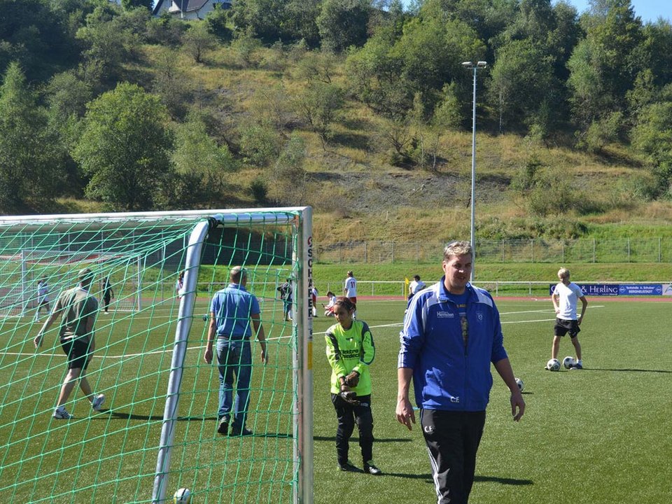 Die Trainer machten im Vorfeld der Partie einen sehr entspannten Eindruck Die Trainer machten im Vorfeld der Partie einen sehr entspannten Eindruck