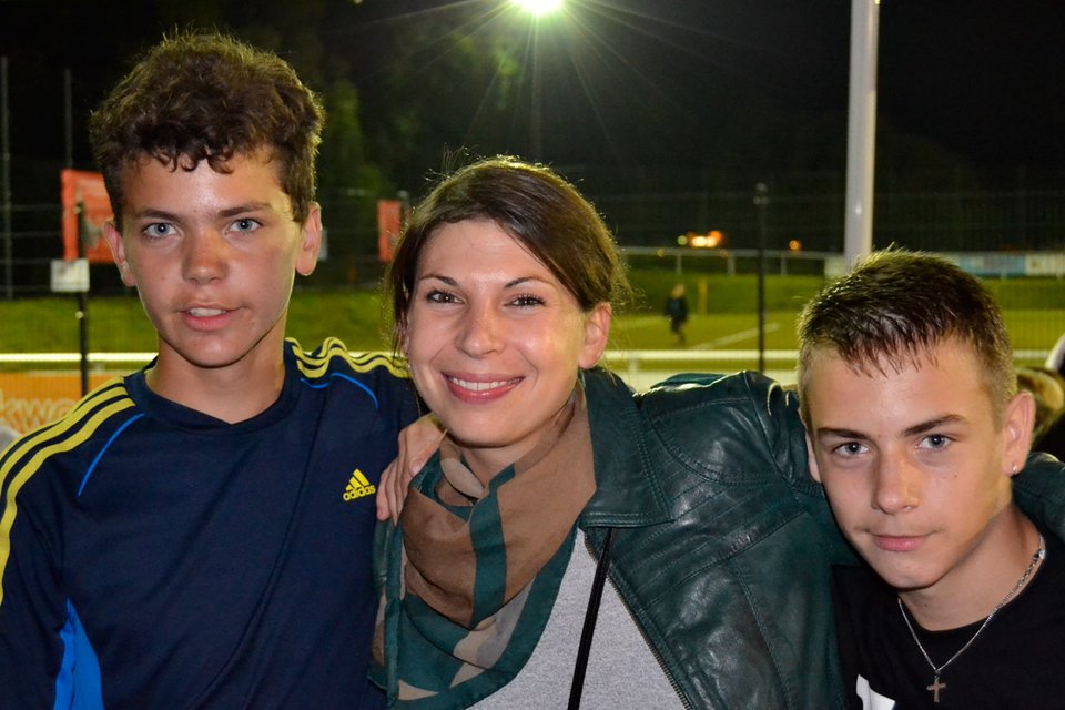 Wieder vereint: Gian-Luca Manueli und Sven Sadowski mit der ehemaligen Trainerin Cathrin Heim Wieder vereint: Gian-Luca Manueli und Sven Sadowski mit der ehemaligen Trainerin Cathrin Heim
