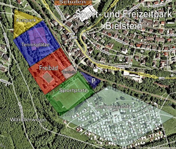 Das Herzstück Bielsteins: der neue Sport- und Freizeitpark Das Herzstück Bielsteins: der neue Sport- und Freizeitpark